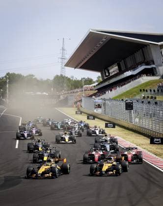 BUDAPEST - Lando Norris (McLaren), Max Verstappen (Red Bull Racing), Charles Leclerc (Ferrari), Oscar Piastri (McLaren), and Lewis Hamilton (Ferrari) at the start of the race at the Hungaroring for the Hungarian Grand Prix. SANDER KONING ANP xVIxANPxSportx xxANPxIVx 564335096 originalFilename: 564335096.jpg