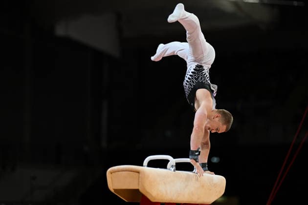 COM26 ARTISTIC GYMNASTICS, Daniel Stoddart of New Zealand competes in the Artistic Gymnastics Men™s All-Around Final during the Glasgow 2026 Commonwealth Games at the Glasgow International Arena in Glasgow, Scotland, Sunday, July 26, 2026. ( NO ARCHIVING, EDITORIAL USE ONLY Glasgow Scotland United Kingdom  Copyright: xLUKASxCOCHx 20260726118981760779