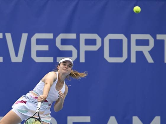 Daria Snigur of Ukraine (pictured) in action during the match against Lilli Tagger of Austria within the women s WTA, Tennis Damen 250 Livesport Prague Open 2026 tennis tournament in Prague, Czech Republic, on July 26, 2026. (CTKxPhoto MichalxKrumphanzl) CTKPhotoP2026072603232  CTKPhotoP2026072603232