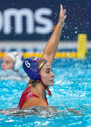 July 26, 2026, Sydney, Nsw, Australia: PAULA CRESPI BARRIGA of Spain defends in the Women s gold medal match between Spain and the United States during the 2026 World Aquatics Women s Water polo, Wasserball World Cup. Sydney Australia - ZUMAt173 20260726_zsp_t173_058 Copyright: xStephanexThomasx