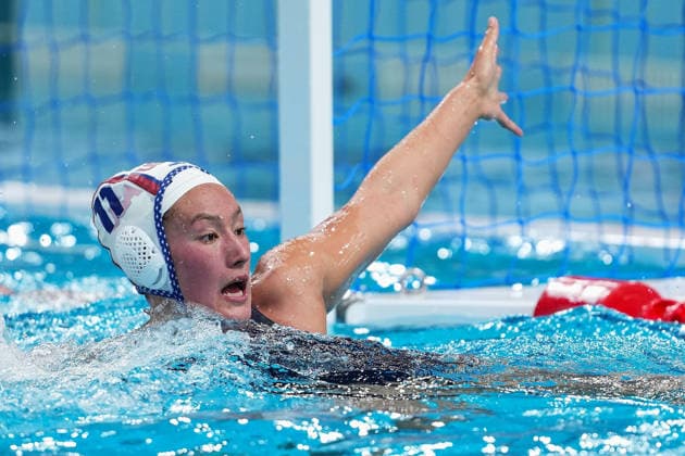 July 26, 2026, Sydney, Nsw, Australia: EMILY AUSMUS of United States defends in the Women s gold medal match between Spain and the United States during the 2026 World Aquatics Women s Water polo, Wasserball World Cup. Sydney Australia - ZUMAt173 20260726_zsp_t173_059 Copyright: xStephanexThomasx