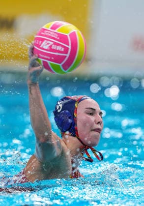 July 26, 2026, Sydney, Nsw, Australia: NONA PEREZ VIVAS of Spain shoots on goal in the Women s gold medal match between Spain and the United States during the 2026 World Aquatics Women s Water polo, Wasserball World Cup. Sydney Australia - ZUMAt173 20260726_zsp_t173_060 Copyright: xStephanexThomasx