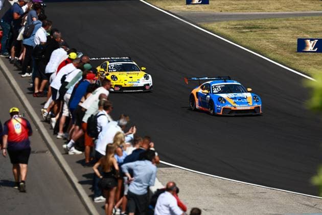 20 Filip Ugran (ROU, Ombra Racing), 17 Jaap van Lagen (NLD, Martinet by Almeras), Porsche Mobil 1 Supercup at Hungaroring on July 26, 2026 in Budapest, Hungary. (Photo by HOCH ZWEI) Budapest Hungary *** 20 Filip Ugran (ROU), Ombra Racing; 17 Jaap van Lagen (NLD), Martinet by Almeras; Porsche Mobil 1 Supercup at the Hungaroring on July 26, 2026, in Budapest, Hungary. Photo by HOCH ZWEI, Budapest, Hungary