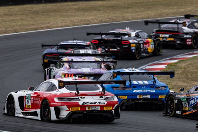 GER, DTM, 9. & 10. Lauf, Motorsport Arena Oschersleben 26.07.2026, Motorsport Arena, Oschersleben, GER, DTM, 9. & 10. Lauf, Motorsport Arena Oschersleben Tom Kalender, Mercedes-AMG Team Landgraf Mercedes-AMG GT3, Lucas Auer, Mercedes-AMG Team Landgraf Mercedes-AMG GT3 Â Foto: Alexander Trienitz Oschersleben Motorsport Arena Sachsen-Anhalt Deutschland *** GER, DTM, Round 9 of 10, Motorsport Arena Oschersleben, July 26, 2026, Motorsport Arena, Oschersleben, GER, DTM, Round 9 of 10, Motorsport Arena Oschersleben: Tom Kalender, Mercedes-AMG Team Landgraf Mercedes-AMG GT3; Lucas Auer, Mercedes-AMG Team Landgraf Mercedes-AMG GT3. Photo by Alexander Trienitz, Oschersleben Motorsport Arena, Saxony-Anhalt, Germany