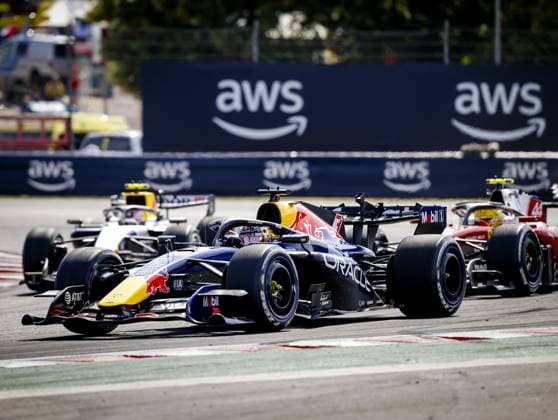 BUDAPEST - Max Verstappen (Red Bull Racing) and Lewis Hamilton (Ferrari) during the race at the Hungaroring for the Hungarian Grand Prix. SANDER KONING ANP xVIxANPxSportx xxANPxIVx 564336478 originalFilename: 564336478.jpg