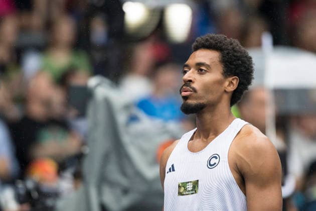 Deutsche Leichtathletik-Meisterschaften; Bochum-Wattenscheid, 26.07.2026 Emil Agyekum (SCC Berlin), 400m-Hürden-Finale; Deutsche Leichtathletik-Meisterschaften am 26.07.2026 im Lorheide-Stadion, Bochum-Wattenscheid (Nordrhein-Westfalen). *** German Track and Field Championships, Bochum Wattenscheid, July 26, 2026; Emil Agyekum, SCC Berlin, 400-meter hurdles final at the German Track and Field Championships on July 26, 2026, at Lorheide Stadium, Bochum-Wattenscheid, North Rhine-Westphalia Copyright: xBEAUTIFULxSPORTS AxelxKohringx