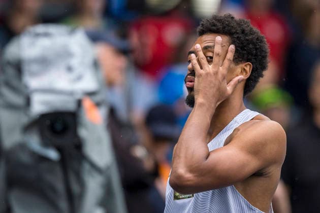 Deutsche Leichtathletik-Meisterschaften; Bochum-Wattenscheid, 26.07.2026 Emil Agyekum (SCC Berlin), 400m-Hürden-Finale; Deutsche Leichtathletik-Meisterschaften am 26.07.2026 im Lorheide-Stadion, Bochum-Wattenscheid (Nordrhein-Westfalen). *** German Track and Field Championships, Bochum Wattenscheid, July 26, 2026; Emil Agyekum, SCC Berlin, 400-meter hurdles final at the German Track and Field Championships on July 26, 2026, at Lorheide Stadium, Bochum-Wattenscheid, North Rhine-Westphalia Copyright: xBEAUTIFULxSPORTS AxelxKohringx