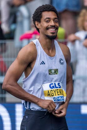 Deutsche Leichtathletik-Meisterschaften; Bochum-Wattenscheid, 26.07.2026 Emil Agyekum (SCC Berlin), 400m-Hürden-Finale; Deutsche Leichtathletik-Meisterschaften am 26.07.2026 im Lorheide-Stadion, Bochum-Wattenscheid (Nordrhein-Westfalen). *** German Track and Field Championships, Bochum Wattenscheid, July 26, 2026; Emil Agyekum, SCC Berlin, 400-meter hurdles final at the German Track and Field Championships on July 26, 2026, at Lorheide Stadium, Bochum-Wattenscheid, North Rhine-Westphalia Copyright: xBEAUTIFULxSPORTS AxelxKohringx