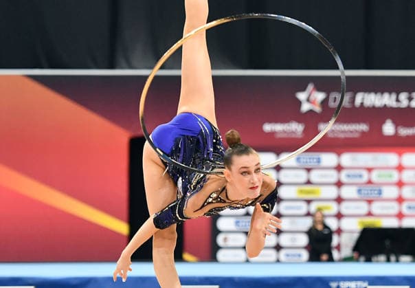 26.07.2026, xhbx, Turnen Rhythmische Sportgymnastik, Deutsche Meisterschaften 2026 v.l. Darja Varfolomeev (TSV Schmiden 1902) Übungen mit dem Reifen (DFL DFB REGULATIONS PROHIBIT ANY USE OF PHOTOGRAPHS as IMAGE SEQUENCES and or QUASI-VIDEO) Hannover *** July 26, 2026, xhbx, Gymnastics, Rhythmic Gymnastics, 2026 German Championships v l Darja Varfolomeev TSV Schmiden 1902 Hoop Routine DFL DFB REGULATIONS PROHIBIT ANY USE OF PHOTOGRAPHS as IMAGE SEQUENCES and or QUASI-VIDEO Hannover