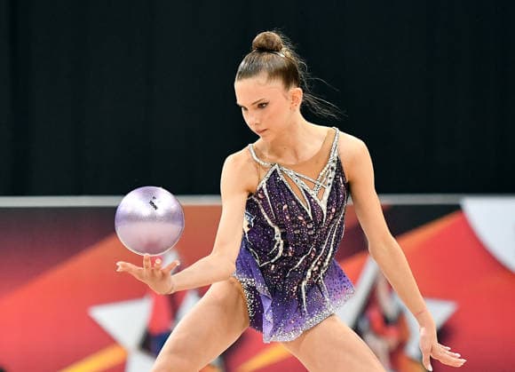 26.07.2026, xhbx, Turnen Rhythmische Sportgymnastik, Deutsche Meisterschaften 2026 v.l. Lisa Maria Garac (TSV Schnmiden) Übung mit dem Ball (DFL DFB REGULATIONS PROHIBIT ANY USE OF PHOTOGRAPHS as IMAGE SEQUENCES and or QUASI-VIDEO) Hannover *** July 26, 2026, xhbx, Gymnastics, Rhythmic Gymnastics, 2026 German Championships by Lisa Maria Garac, TSV Schnmiden, Ball Routine. DFL and DFB regulations prohibit any use of photographs as image sequences and or quasi-video. Hanover