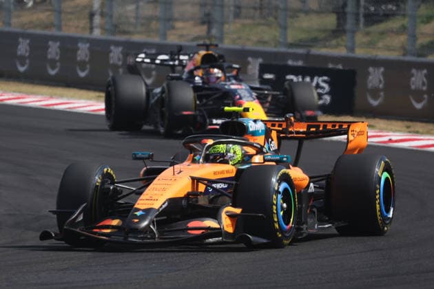 F1 Hungarian Grand Prix 2026 Lando Norris of McLaren and Max Verstappen of Red Bull Racing during the Formula 1 Hungarian Grand Prix at Hungaroring in Budapest, Hungary on July 26, 2026. Budapest Hungary  Copyright: xJakubxPorzyckix originalFilename:porzycki-f1hungar260726_npVXO.jpg