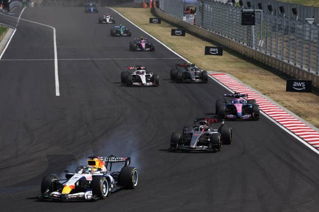 F1 Hungarian Grand Prix 2026 Arvid Lindblad of Racing Bulls, Nico Hulkenberg of Audi, Pierre Gasly of Alpine, Esteban Ocon of Haas and Gabriel Bortoleto of Audi during the Formula 1 Hungarian Grand Prix at Hungaroring in Budapest, Hungary on July 26, 2026. Budapest Hungary  Copyright: xJakubxPorzyckix originalFilename:porzycki-f1hungar260726_npK1u.jpg