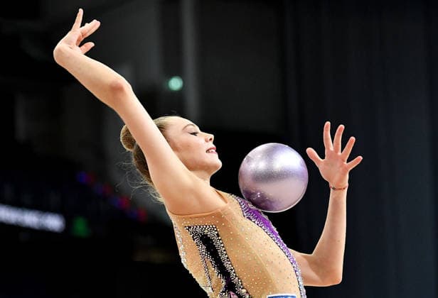 26.07.2026, xhbx, Turnen Rhythmische Sportgymnastik, Deutsche Meisterschaften 2026 v.l. Viktoria Steinfeld (TSV Schmiden 1902) Übung mit dem Ball (DFL DFB REGULATIONS PROHIBIT ANY USE OF PHOTOGRAPHS as IMAGE SEQUENCES and or QUASI-VIDEO) Hannover *** July 26, 2026, xhbx, Gymnastics, Rhythmic Gymnastics, 2026 German Championships, Viktoria Steinfeld, TSV Schmiden 1902, Ball Routine. DFL and DFB regulations prohibit any use of photographs as image sequences and or quasi-video. Hanover