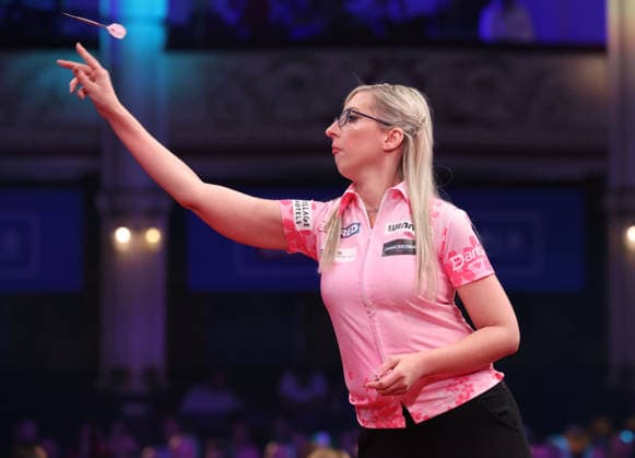 Sport Bilder des Tages World Matchplay Darts 2026 FINAL Fallon Sherrock during the World Matchplay Darts Final at Winter Gardens, Blackpool, UK on 26 July 2026. Blackpool Winter Gardens UK Editorial use only , Copyright: xChrisxSargeantx PSI-24532-0072