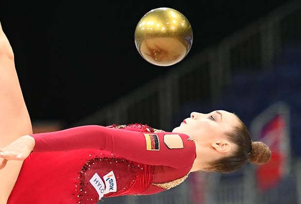 26.07.2026, xhbx, Turnen Rhythmische Sportgymnastik, Deutsche Meisterschaften 2026 v.l. Darja Varfolomeev (TSV Schmiden 1902) Übung mit dem Ball (DFL DFB REGULATIONS PROHIBIT ANY USE OF PHOTOGRAPHS as IMAGE SEQUENCES and or QUASI-VIDEO) Hannover *** July 26, 2026, xhbx, Rhythmic Gymnastics, 2026 German Championships v l Darja Varfolomeev TSV Schmiden 1902 Ball Routine DFL DFB REGULATIONS PROHIBIT ANY USE OF PHOTOGRAPHS as IMAGE SEQUENCES and or QUASI-VIDEO Hannover