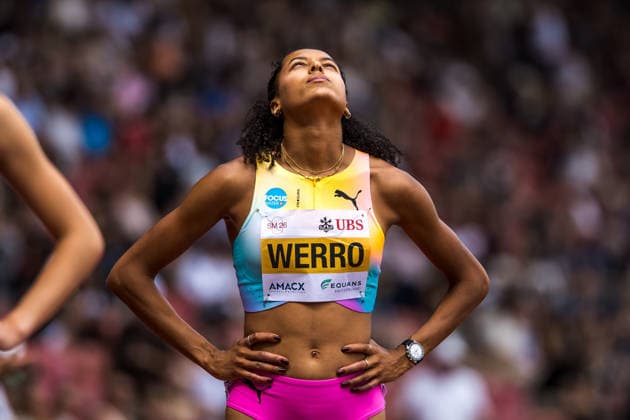 Swiss Athletics Championships, 26.07.2026 ZURICH, SWITZERLAND - JULY 26: Audrey Werro (CA Belfaux) pre-race habit at the Swiss Athletics Championships on July 26, 2026 in Zurich, Switzerland. *** Swiss Athletics Championships, July 26, 2026, Zurich, Switzerland. Audrey Werro of CA Belfaux in her pre-race outfit at the Swiss Athletics Championships on July 26, 2026, in Zurich, Switzerland Copyright: xBEAUTIFULxSPORTS UlfxSchillerx