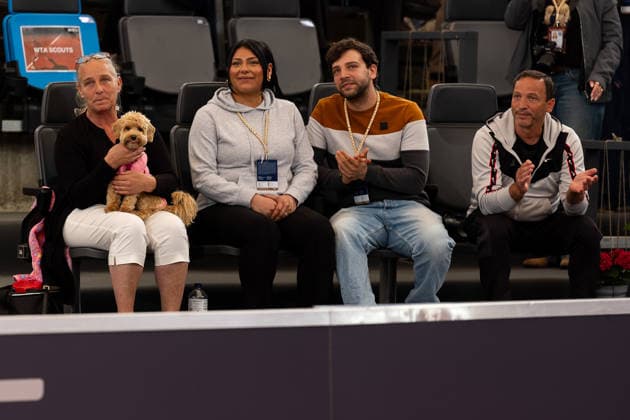 Familie Korpatsch, links Birgit Korpatsch, rechts Thomas Korpatsch, GER, Anna Bondar vs Tamara Korpatsch, Tennis, MSC Hamburg Ladies Open WTA, Tennis Damen 250, Finale, 26.07.2026 GER, Anna Bondar vs Tamara Korpatsch, Tennis, MSC Hamburg Ladies Open WTA 250, Finale, 26.07.2026 Hamburg *** The Korpatsch family: Birgit Korpatsch on the left, Thomas Korpatsch on the right, GER; Anna Bondar vs. Tamara Korpatsch, tennis, MSC Hamburg Ladies Open WTA 250, Final, July 26, 2026, GER; Anna Bondar vs. Tamara Korpatsch, tennis, MSC Hamburg Ladies Open WTA 250, Final, July 26, 2026, Hamburg Copyright: xEibner-Pressefoto MaxxVincenx EP_MVN