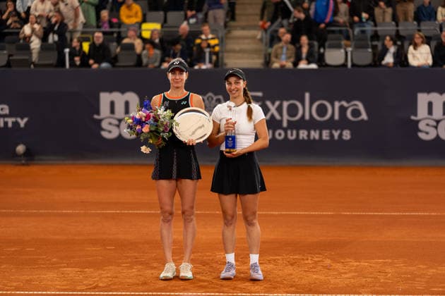 Tamara Korpatsch (GER) und Anna Bondar (HUN) mit Pokal, Spielende, GER, Anna Bondar vs Tamara Korpatsch, Tennis, MSC Hamburg Ladies Open WTA, Tennis Damen 250, Finale, 26.07.2026 GER, Anna Bondar vs Tamara Korpatsch, Tennis, MSC Hamburg Ladies Open WTA 250, Finale, 26.07.2026 Hamburg *** Tamara Korpatsch (GER) and Anna Bondar (HUN) with the trophy, end of the match, GER, Anna Bondar vs. Tamara Korpatsch, tennis, MSC Hamburg Ladies Open WTA 250, final, July 26, 2026, GER, Anna Bondar vs. Tamara Korpatsch, tennis, MSC Hamburg Ladies Open WTA 250, final, July 26, 2026, Hamburg Copyright: xEibner-Pressefoto MaxxVincenx EP_MVN