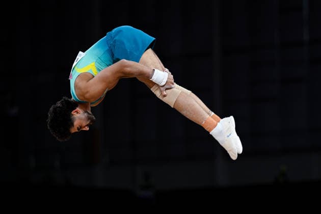 COM26 ARTISTIC GYMNASTICS, Ritam Malik of Australia competes in the Artistic Gymnastics Men™s All-Around Final during the Glasgow 2026 Commonwealth Games at the Glasgow International Arena in Glasgow, Scotland, Sunday, July 26, 2026. ( NO ARCHIVING, EDITORIAL USE ONLY Glasgow Scotland United Kingdom  Copyright: xLUKASxCOCHx 20260727192487681449