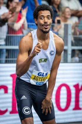 Deutsche Leichtathletik-Meisterschaften; Bochum-Wattenscheid, 26.07.2026 Deutscher Meister über 400m Hürden: Emil Agyekum (SCC Berlin); Deutsche Leichtathletik-Meisterschaften am 26.07.2026 im Lorheide-Stadion, Bochum-Wattenscheid (Nordrhein-Westfalen). *** German Track and Field Championships, Bochum-Wattenscheid, July 26, 2026; German Champion in the 400-meter hurdles: Emil Agyekum, SCC Berlin; German Track and Field Championships on July 26, 2026, at Lorheide Stadium, Bochum-Wattenscheid, North Rhine-Westphalia Copyright: xBEAUTIFULxSPORTS LeahxKohringx