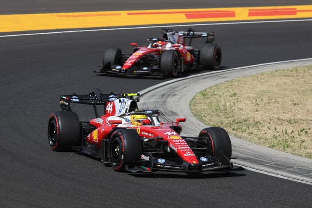 F1 Hungarian Grand Prix 2026 Lewis Hamilton and Charles Leclerc of Ferrari during the Formula 1 Hungarian Grand Prix at Hungaroring in Budapest, Hungary on July 26, 2026. Budapest Hungary  Copyright: xJakubxPorzyckix originalFilename:porzycki-f1hungar260726_npaF3.jpg