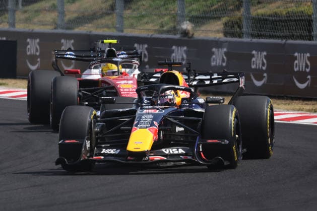 F1 Hungarian Grand Prix 2026 Max Verstappen of Red Bull Racing and Lewis Hamilton of Ferrari during the Formula 1 Hungarian Grand Prix at Hungaroring in Budapest, Hungary on July 26, 2026. Budapest Hungary  Copyright: xJakubxPorzyckix originalFilename:porzycki-f1hungar260726_np79C.jpg