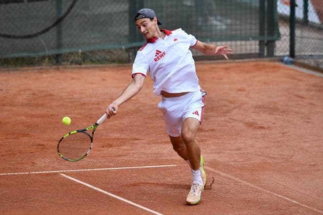 Tennis 1. Herren Bundesliga Saison 2026 TC Bredeney - Kölner THC Stadion Rot-Weiss am 26.07.2026 am Zeißbogen in Essen Fabrizio Andaloro ( Kölner THC Stadion Rot-Weiss ) Nordrhein-Westfalen Deutschland *** Men s Tennis 1 Bundesliga, 2026 Season, TC Bredeney vs. Kölner THC Stadion Rot Weiss on July 26, 2026, at Zeißbogen in Essen, Fabrizio Andaloro, Kölner THC Stadion Rot Weiss, North Rhine-Westphalia, Germany