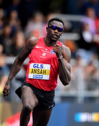 ANSAH Owen, Aktion. Halbfinale 200m der Männer, am 26.07.2026 Leichtathletik Deutschen Meisterschaften vom 25.07.- 26.07.2026 in Bochum-Wattenscheid Deutschland. Lohrheidestadion *** ANSAH Owen, Men s 200m Semifinal, July 26, 2026, German Track and Field Championships, July 25–26, 2026, in Bochum-Wattenscheid, Germany, Lohrheidestadion