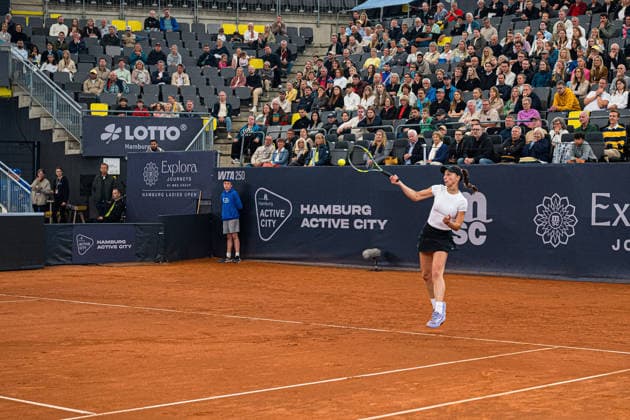Tennis I Damen I Saison 2026 I MSC Hamburg Ladies Open WTA250 I 26.07.2026 Tamara Korpatsch (DEU) schlägt den Ball im Finalspiel *** Tennis I Women I 2026 Season I MSC Hamburg Ladies Open WTA250 I July 26, 2026 Tamara Korpatsch (GER) hits the ball in the final match Copyright: xLobeca Björn-OlexKehmx