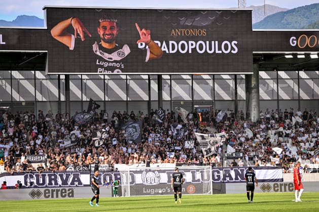 26 07 2026, Lugano, AIL Arena, Super League: FC Lugano - FC Vaduz, 6 Antonios Papadopoulos (Lugano) celebrates his goal Lugano AIL Arena Ticino Switzerland *** July 26, 2026, Lugano, AIL Arena, Super League: FC Lugano vs. FC Vaduz, 6: Antonios Papadopoulos of Lugano celebrates his goal at the AIL Arena in Lugano, Ticino, Switzerland Copyright: xJustPictures.ch AndreaxBrancax jp-en-AnBr-AB_26072026_7946