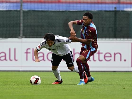 Trabzonspor v Eintracht Frankfurt - Friendly Match SALZBURG, AUSTRIA - JULY 26 : Thierry Karadeniz of Trabzonspor competes during the first friendly match between Trabzonspor and Eintracht Frankfur at SAK Arena Nonntal Sports Complex in Salzburg, Austria on July 26, 2026. Hasan Tascan Anadolu Salzburg Austria. Editorial use only. Please get in touch for any other usage.  Copyright: x2026xAnadoluxHasanxTascanx