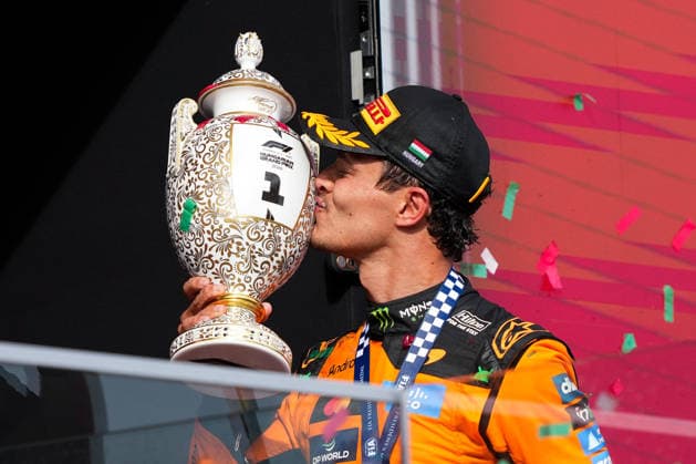 Lando Norris of Great Britain and McLaren , Race, F1 Grand Prix of Hungary, am 26. July 2026 in Budapeste, Hungary. (Foto von Diogo Cardoso DeFodi Images) Lando Norris of Great Britain and McLaren , Race, F1 Grand Prix of Hungary, Hungaroring on July 26, 2026 in Budapeste, Hungary. (Photo by Diogo Cardoso DeFodi Images) - *** Lando Norris of Great Britain and McLaren, Race, F1 Grand Prix of Hungary, on July 26, 2026, in Budapest, Hungary. Photo by Diogo Cardoso DeFodi Images. Lando Norris of Great Britain and McLaren, Race, F1 Hungarian Grand Prix, Hungaroring on July 26, 2026, in Budapest, Hungary. Photo by Diogo Cardoso DeFodi Images
