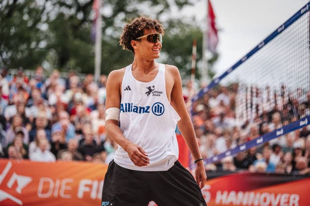 Beachvolleyball Männer Allianz German Beach Club Finals Die Finals 2026 Hannover Finale Eintracht Spontent (Düsseldorf) vs. Hauptstadt Beacher (Berlin) 26.07.2026 Filo Wüst Hannover Opernplatz Niedersachsen Deutschland *** Men s Beach Volleyball Allianz German Beach Club Finals: The 2026 Finals in Hanover—Final Match: Eintracht Spontent Düsseldorf vs. Hauptstadt Beacher Berlin, July 26, 2026, Filo Wüst, Opernplatz, Hanover, Lower Saxony, Germany