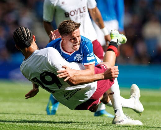 26.07.2026 Rangers v West Ham: Cameron Devlin of Rangers and Pablo Felipe Pereira de Jesus  Copyright: xWilliexVassx NINTCHDBPICT001097738442