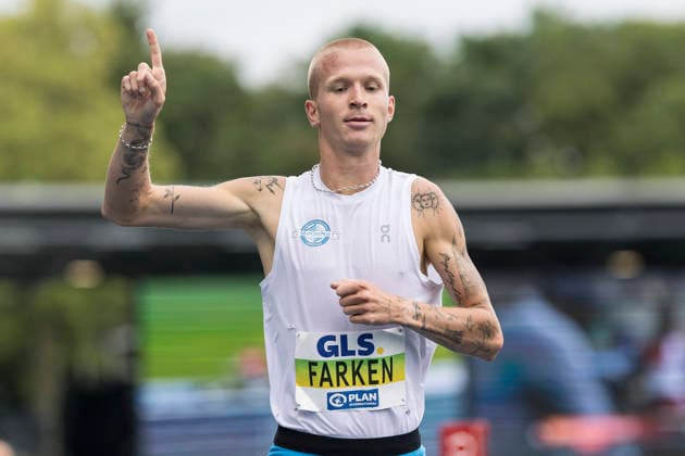 Deutsche Leichtathletik-Meisterschaften; Bochum-Wattenscheid, 26.07.2026 Robert Farken (SG Motor Gohlis-Nord Leipzig) gewinnt die 1500m; Deutsche Leichtathletik-Meisterschaften am 26.07.2026 im Lorheide-Stadion, Bochum-Wattenscheid (Nordrhein-Westfalen). *** German Track and Field Championships, Bochum Wattenscheid, July 26, 2026. Robert Farken of SG Motor Gohlis Nord Leipzig wins the 1,500-meter race at the German Track and Field Championships on July 26, 2026, at Lorheide Stadium, Bochum-Wattenscheid, North Rhine-Westphalia Copyright: xBEAUTIFULxSPORTS AxelxKohringx