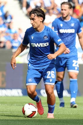 26.07.2026, xrekx, Fussball Testspiel, Karlsruher SC - Inter Mailand v.l. Danyal Zor (Karlsruher SC) (DFL DFB REGULATIONS PROHIBIT ANY USE OF PHOTOGRAPHS as IMAGE SEQUENCES and or QUASI-VIDEO) Karlsruhe *** July 26, 2026, xrekx, Soccer Friendly Match, Karlsruher SC vs. Inter Milan, by Danyal Zor, Karlsruher SC, DFL, DFB. REGULATIONS PROHIBIT ANY USE OF PHOTOGRAPHS AS IMAGE SEQUENCES AND OR QUASI-VIDEO, Karlsruhe