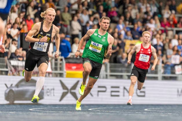 Deutsche Leichtathletik-Meisterschaften; Bochum-Wattenscheid, 26.07.2026 Jean Paul Bredau (VfL Wolfsburg), 400m Finale; Deutsche Leichtathletik-Meisterschaften am 26.07.2026 im Lorheide-Stadion, Bochum-Wattenscheid (Nordrhein-Westfalen). *** German Track and Field Championships, Bochum Wattenscheid, July 26, 2026; Jean Paul Bredau, VfL Wolfsburg, 400m Final at the German Track and Field Championships on July 26, 2026, at Lorheide Stadium, Bochum-Wattenscheid, North Rhine-Westphalia Copyright: xBEAUTIFULxSPORTS AxelxKohringx