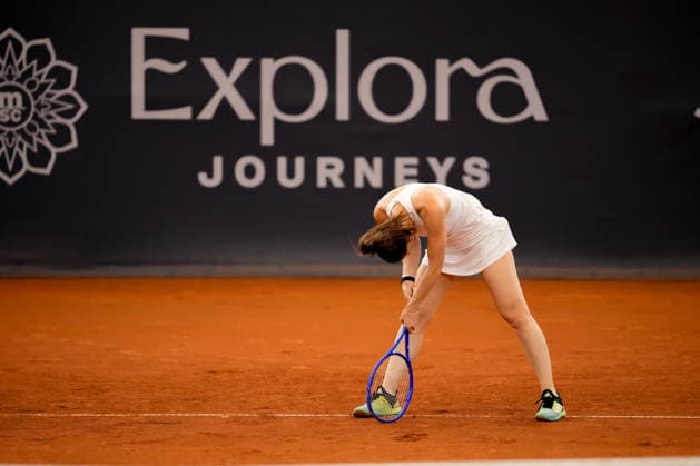 MSC Hamburg Ladies Open - Day 7 Andrea Petkovic of Germany plays during an exhibition match against Martina Hingis of Switzerland at the 2026 MSC Hamburg Ladies Open women s tennis tournament at Am Rothenbaum in Hamburg, Germany. Hamburg Hamburg Germany  Copyright: xOwenxHammondx originalFilename:hammond-2026msch260726_npIwv.jpg