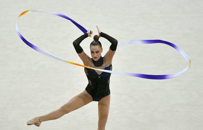 26.07.2026, xhbx, Turnen Rhythmische Sportgymnastik, Deutsche Meisterschaften 2026 v.l. Darja Varfolomeev (TSV Schmiden 1902), Darja Varfolomeev (TSV Schmiden 1902) Übung mit dem Band (DFL DFB REGULATIONS PROHIBIT ANY USE OF PHOTOGRAPHS as IMAGE SEQUENCES and or QUASI-VIDEO) Hannover *** July 26, 2026, xhbx, Rhythmic Gymnastics, 2026 German Championships, from left: Darja Varfolomeev, TSV Schmiden 1902, Darja Varfolomeev, TSV Schmiden 1902, ribbon routine. DFL and DFB regulations prohibit any use of photographs as image sequences and or quasi-video. Hanover