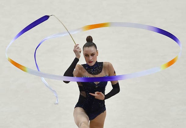 26.07.2026, xhbx, Turnen Rhythmische Sportgymnastik, Deutsche Meisterschaften 2026 v.l. Darja Varfolomeev (TSV Schmiden 1902), Darja Varfolomeev (TSV Schmiden 1902) Übung mit dem Band (DFL DFB REGULATIONS PROHIBIT ANY USE OF PHOTOGRAPHS as IMAGE SEQUENCES and or QUASI-VIDEO) Hannover *** July 26, 2026, xhbx, Rhythmic Gymnastics, 2026 German Championships, from left: Darja Varfolomeev, TSV Schmiden 1902, Darja Varfolomeev, TSV Schmiden 1902, ribbon routine. DFL and DFB regulations prohibit any use of photographs as image sequences and or quasi-video. Hanover