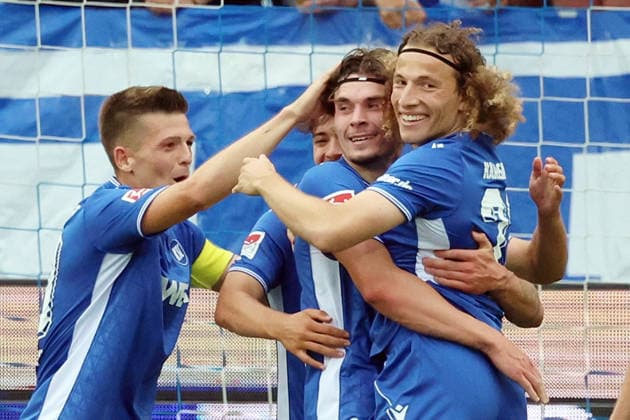 26.07.2026, xrekx, Fussball Testspiel, Karlsruher SC - Inter Mailand v.l. Torjubel nach dem Tor zum celebrating the goal celebrate 1:0 durch Tim Civeja (Karlsruher SC) mit Marvin Wanitzek (Karlsruher SC) Moritz Broschinski (Karlsruher SC) (DFL DFB REGULATIONS PROHIBIT ANY USE OF PHOTOGRAPHS as IMAGE SEQUENCES and or QUASI-VIDEO) Karlsruhe *** July 26, 2026, xrekx, Soccer Friendly Match, Karlsruher SC vs. Inter Milan – Goal celebration after Tim Civeja’s 1–0 goal for Karlsruher SC, featuring Marvin Wanitzek and Moritz Broschinski. Karlsruher SC. DFL and DFB regulations prohibit any use of photographs as image sequencesENCES and or QUASI-VIDEO, Karlsruhe