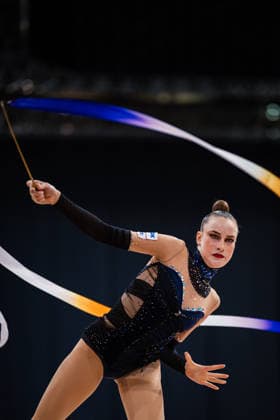 Die Finals 2026 - Rhythmische Sportgymnastik, 26.07.2026 Darja Verfolomeev - TSV Scheiden 1902 e.V. (Band); Die Finals 2026 - Rhythmische Sportgymnastik am 26.07.2026 in der ZAG-Arena, Hannover *** The 2026 Rhythmic Gymnastics Finals, July 26, 2026 Darja Verfolomeev TSV Scheiden 1902 e.V. Ribbon The 2026 Rhythmic Gymnastics Finals on July 26, 2026, at the ZAG Arena, Hanover Copyright: xBEAUTIFULxSPORTS Tonhäuserx