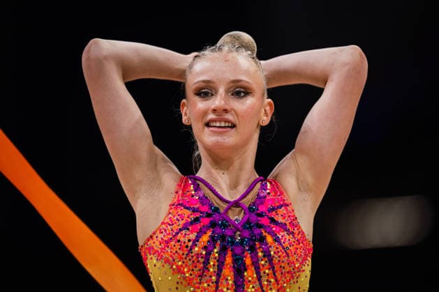 Die Finals 2026 - Rhythmische Sportgymnastik, 26.07.2026 Luzie-Riva Kampe - TSV 1862 Friedberg (Band); Die Finals 2026 - Rhythmische Sportgymnastik am 26.07.2026 in der ZAG-Arena, Hannover *** The 2026 Rhythmic Gymnastics Finals, July 26, 2026 Luzie Riva Kampe TSV 1862 Friedberg Ribbon The 2026 Rhythmic Gymnastics Finals on July 26, 2026, at the ZAG Arena, Hanover Copyright: xBEAUTIFULxSPORTS Tonhäuserx