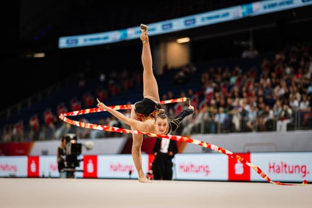 Die Finals 2026 - Rhythmische Sportgymnastik, 26.07.2026 Margarita Kolosov - SG Potsdam Abt. RSG (Band); Die Finals 2026 - Rhythmische Sportgymnastik am 26.07.2026 in der ZAG-Arena, Hannover *** The 2026 Rhythmic Gymnastics Finals, July 26, 2026, Margarita Kolosov, SG Potsdam, Rhythmic Gymnastics Ribbon Division. The 2026 Rhythmic Gymnastics Finals on July 26, 2026, at the ZAG Arena in Hanover Copyright: xBEAUTIFULxSPORTS Tonhäuserx