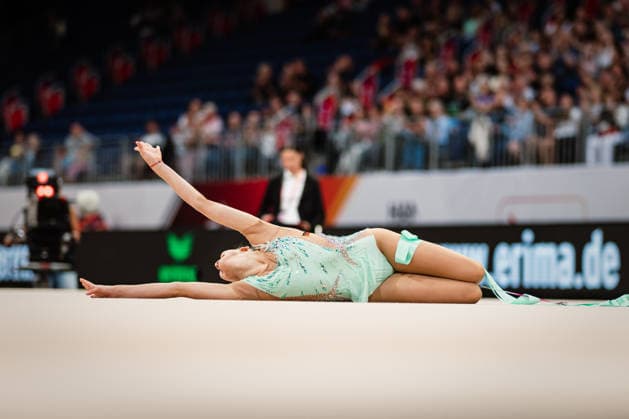 Die Finals 2026 - Rhythmische Sportgymnastik, 26.07.2026 Viktoria Steinfeld - TSV Schmiden 1902 e.V. (Band); Die Finals 2026 - Rhythmische Sportgymnastik am 26.07.2026 in der ZAG-Arena, Hannover *** The 2026 Rhythmic Gymnastics Finals, July 26, 2026 Viktoria Steinfeld TSV Schmiden 1902 e.V. Ribbon The 2026 Rhythmic Gymnastics Finals on July 26, 2026, at the ZAG Arena, Hanover Copyright: xBEAUTIFULxSPORTS Tonhäuserx
