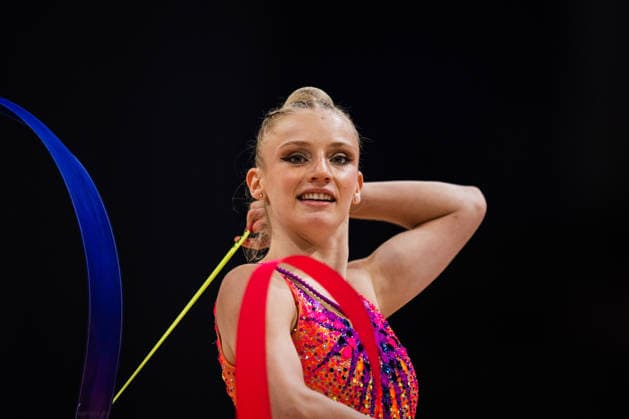 Die Finals 2026 - Rhythmische Sportgymnastik, 26.07.2026 Luzie-Riva Kampe - TSV 1862 Friedberg (Band); Die Finals 2026 - Rhythmische Sportgymnastik am 26.07.2026 in der ZAG-Arena, Hannover *** The 2026 Rhythmic Gymnastics Finals, July 26, 2026 Luzie Riva Kampe TSV 1862 Friedberg Ribbon The 2026 Rhythmic Gymnastics Finals on July 26, 2026, at the ZAG Arena, Hanover Copyright: xBEAUTIFULxSPORTS Tonhäuserx