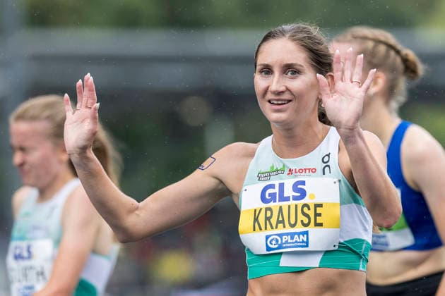Deutsche Leichtathletik-Meisterschaften; Bochum-Wattenscheid, 26.07.2026 Gesa Felicitas Krause (Silvesterlauf Trier) gewinnt über 3000m Hindernis; Deutsche Leichtathletik-Meisterschaften am 26.07.2026 im Lorheide-Stadion, Bochum-Wattenscheid (Nordrhein-Westfalen). *** German Track and Field Championships, Bochum-Wattenscheid, July 26, 2026: Gesa Felicitas Krause wins the 3,000-meter steeplechase at the New Year’s Eve Run in Trier. German Track and Field Championships on July 26, 2026, at Lorheide Stadium, Bochum-Wattenscheid, North Rhine-Westphalia Copyright: xBEAUTIFULxSPORTS AxelxKohringx