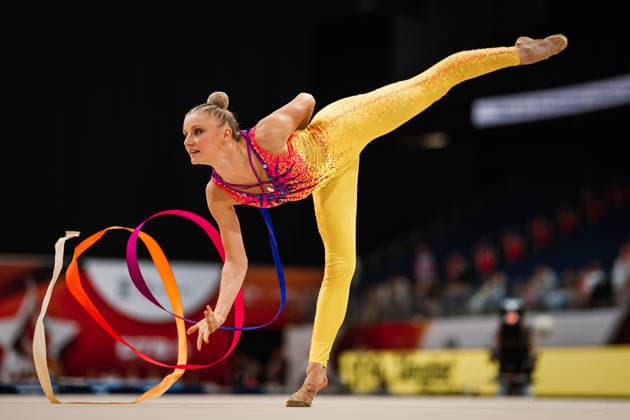 Die Finals 2026 - Rhythmische Sportgymnastik, 26.07.2026 Luzie-Riva Kampe - TSV 1862 Friedberg (Band); Die Finals 2026 - Rhythmische Sportgymnastik am 26.07.2026 in der ZAG-Arena, Hannover *** The 2026 Rhythmic Gymnastics Finals, July 26, 2026 Luzie Riva Kampe TSV 1862 Friedberg Ribbon The 2026 Rhythmic Gymnastics Finals on July 26, 2026, at the ZAG Arena, Hanover Copyright: xBEAUTIFULxSPORTS Tonhäuserx