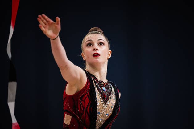 Die Finals 2026 - Rhythmische Sportgymnastik, 26.07.2026 Lada Pusch - TSV Scheiden 1902 e.V. (Band); Die Finals 2026 - Rhythmische Sportgymnastik am 26.07.2026 in der ZAG-Arena, Hannover *** The 2026 Rhythmic Gymnastics Finals, July 26, 2026 Lada Pusch TSV Scheiden 1902 e.V. Ribbon The 2026 Rhythmic Gymnastics Finals on July 26, 2026, at the ZAG Arena, Hanover Copyright: xBEAUTIFULxSPORTS Tonhäuserx