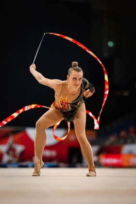Die Finals 2026 - Rhythmische Sportgymnastik, 26.07.2026 Margarita Kolosov - SG Potsdam Abt. RSG (Band); Die Finals 2026 - Rhythmische Sportgymnastik am 26.07.2026 in der ZAG-Arena, Hannover *** The 2026 Rhythmic Gymnastics Finals, July 26, 2026, Margarita Kolosov, SG Potsdam, Rhythmic Gymnastics Ribbon Division. The 2026 Rhythmic Gymnastics Finals on July 26, 2026, at the ZAG Arena in Hanover Copyright: xBEAUTIFULxSPORTS Tonhäuserx